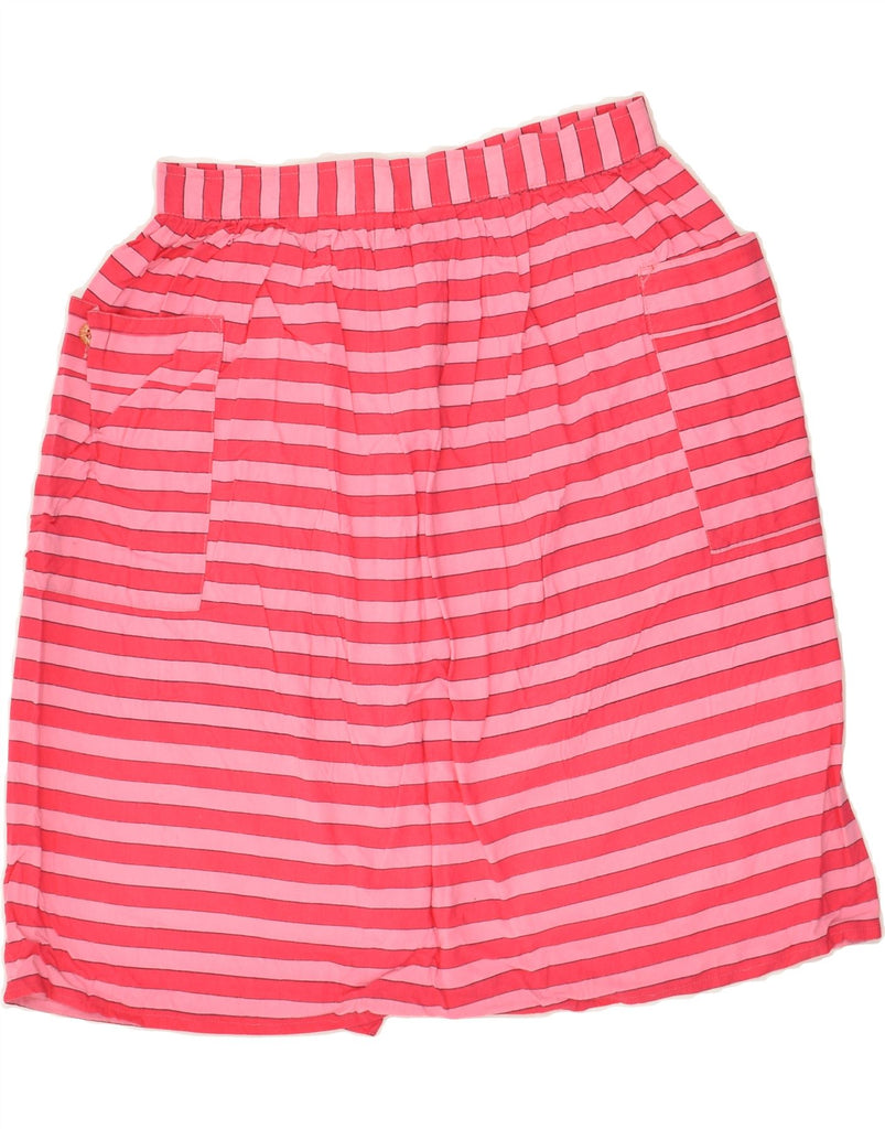 VINTAGE Girls Straight Skirt 15-16 Years W26 Pink Striped | Vintage Vintage | Thrift | Second-Hand Vintage | Used Clothing | Messina Hembry 
