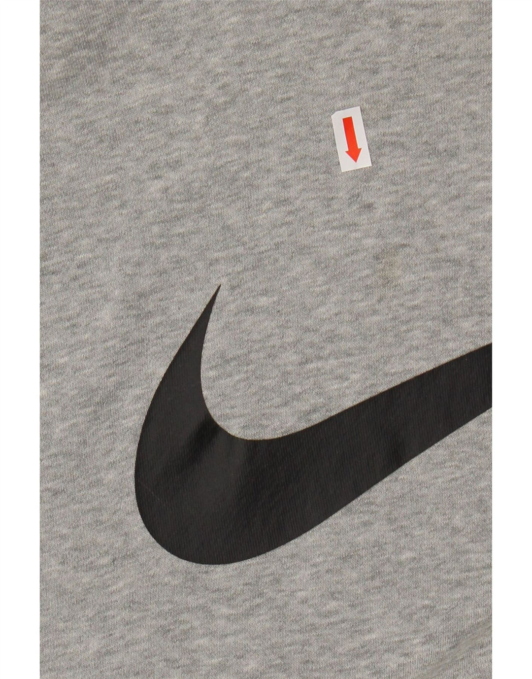 Nike Mens Graphic Hoodie Jumper Medium Grey Flecked Cotton