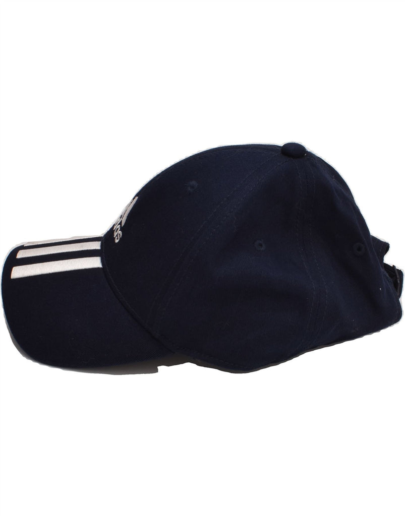 ADIDAS Mens Graphic Baseball Cap One Size Navy Blue Polyester | Vintage Adidas | Thrift | Second-Hand Adidas | Used Clothing | Messina Hembry 