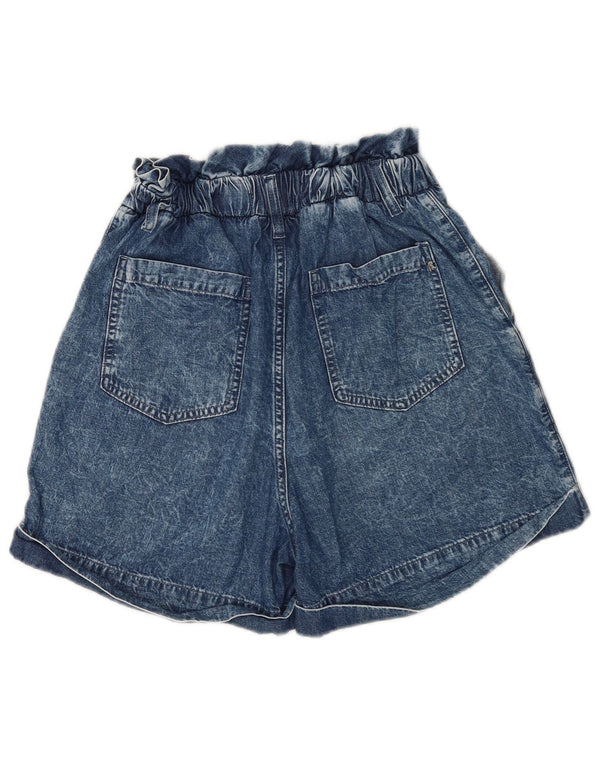 Replay Womens High Waist Denim Shorts W26 Small Blue Cotton
