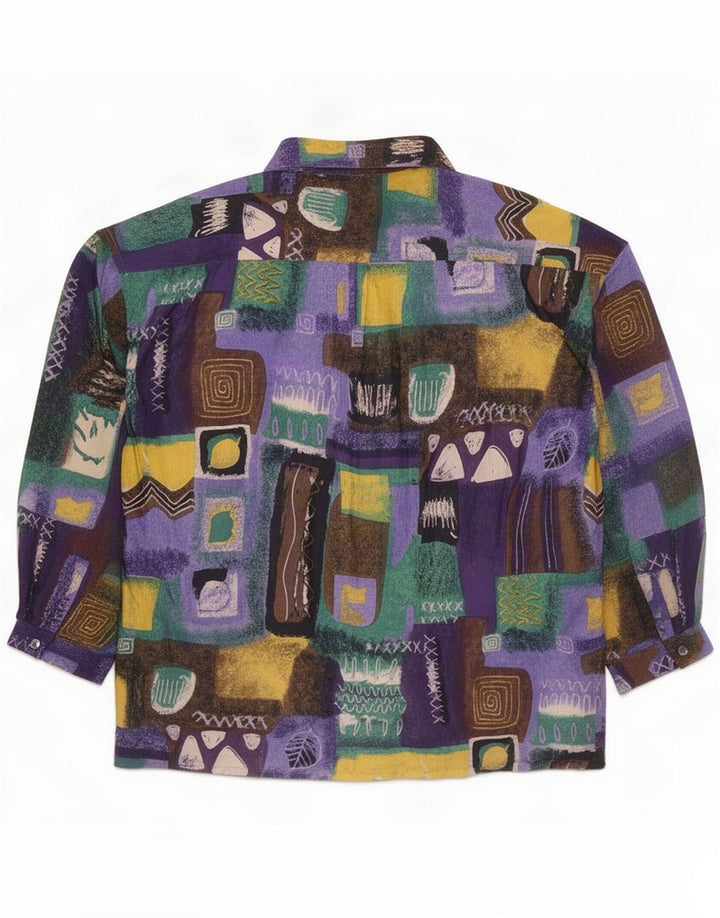 Nick Taylor Mens 3/4 Sleeve Shirt Medium Multicoloured