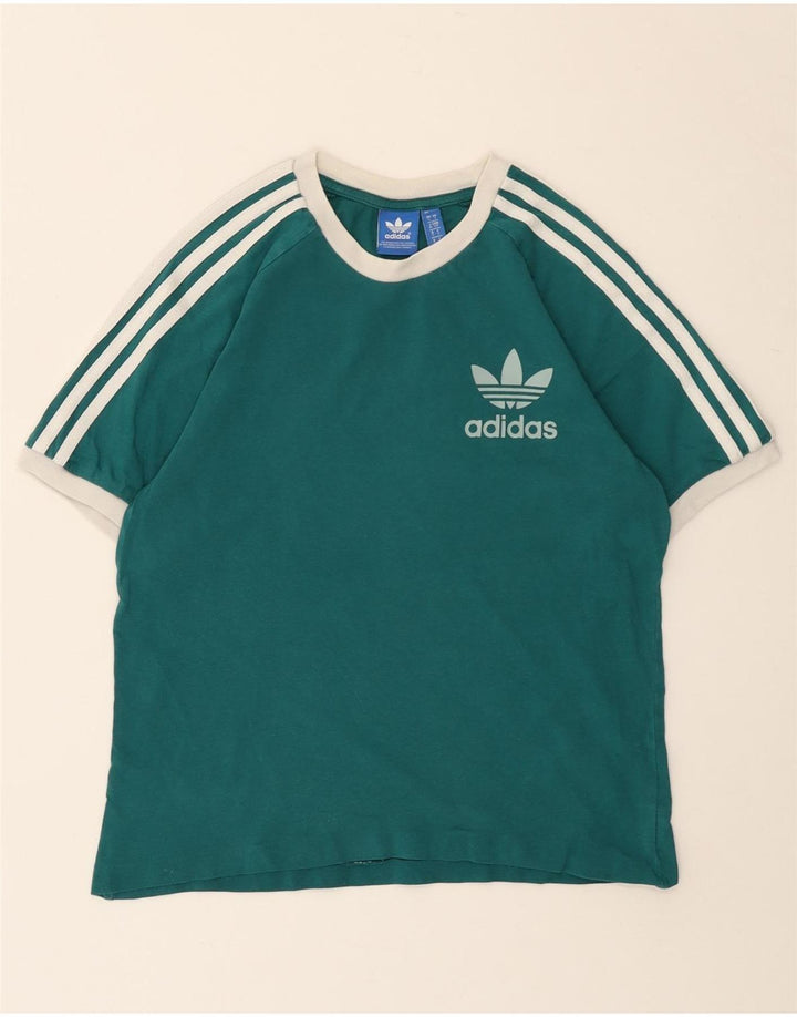 ADIDAS Womens Graphic T-Shirt Top UK 10 Small Green