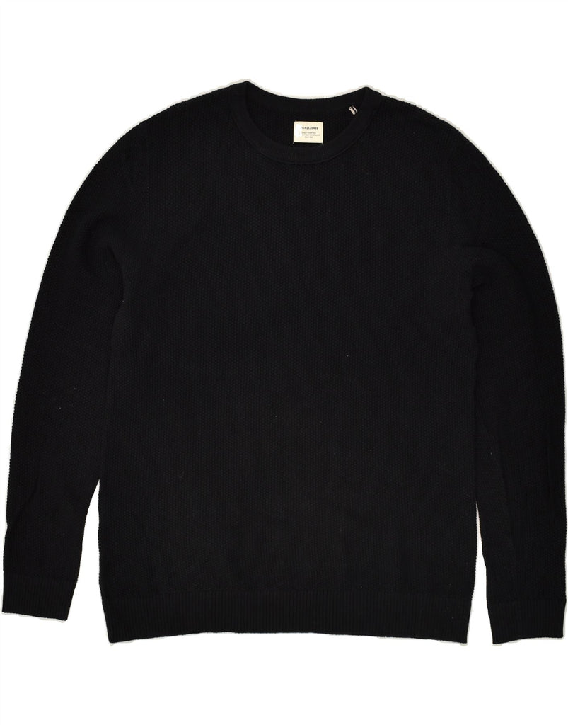 JACK & JONES Mens Crew Neck Jumper Sweater Large Black | Vintage Jack & Jones | Thrift | Second-Hand Jack & Jones | Used Clothing | Messina Hembry 