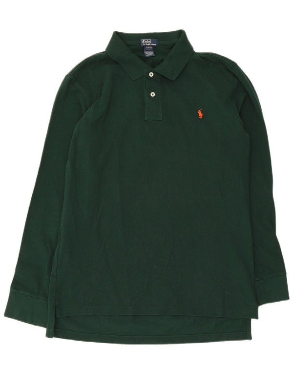 Polo Ralph Lauren Boys Long Sleeve Shirt 15-16 Years XL Green Cotton