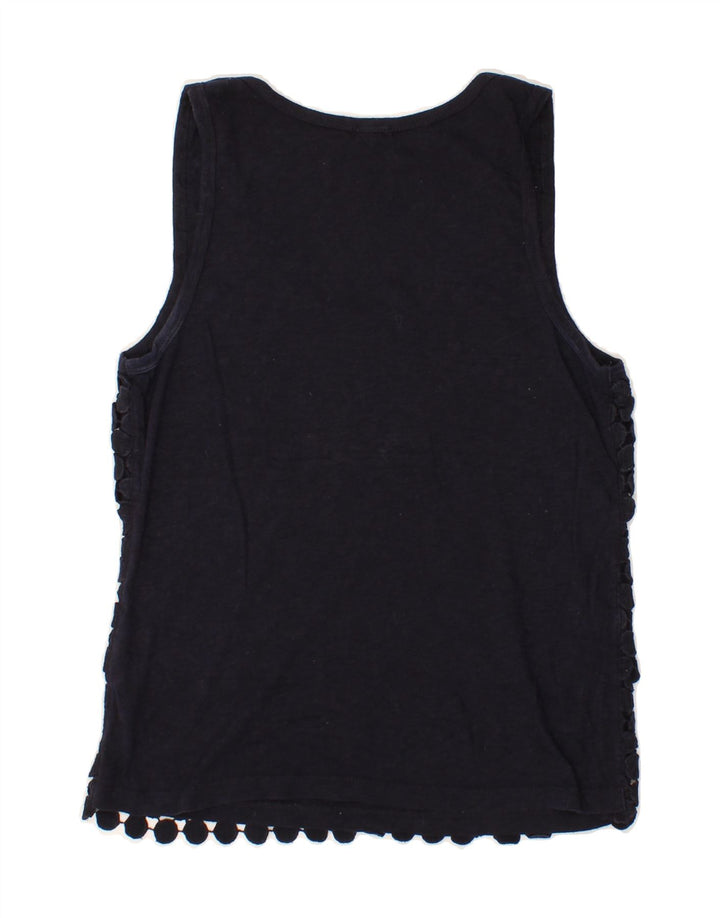 J. CREW Womens Vest Top UK 12 Medium Navy Blue Cotton Vintage J. Crew and Second-Hand J. Crew from Messina Hembry 