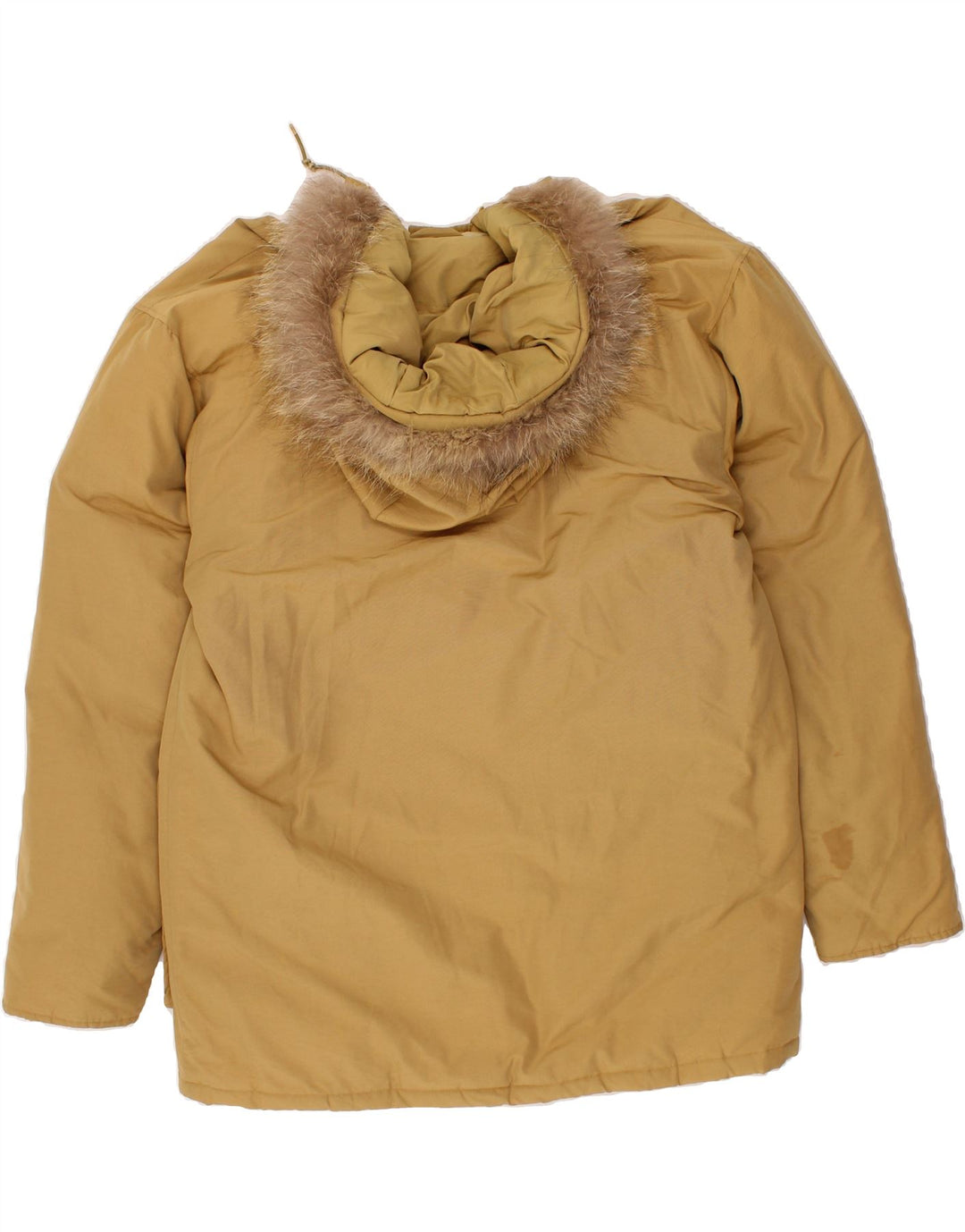 BOMBOOGIE Mens Hooded Parka Jacket UK 38 Medium Brown Nylon Vintage Bomboogie and Second-Hand Bomboogie from Messina Hembry 