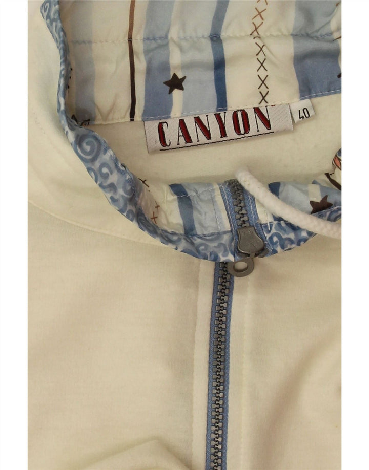 Canyon Womens Oversized Sweatshirt Jumper EU 40 Medium Off White Floral