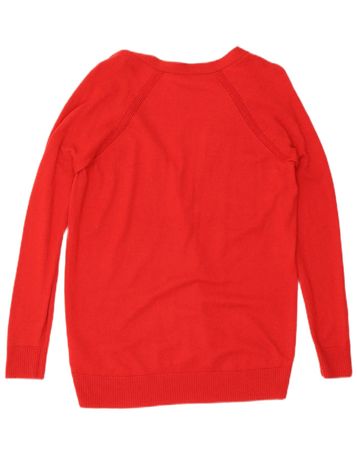 Gap Womens Oversized Cardigan Sweater UK 10 Small Red Nylon