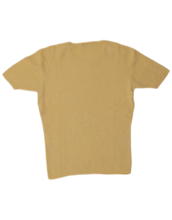 Betty Barclay Womens Crew Neck Jumper Sweater UK 14 Large Yellow
