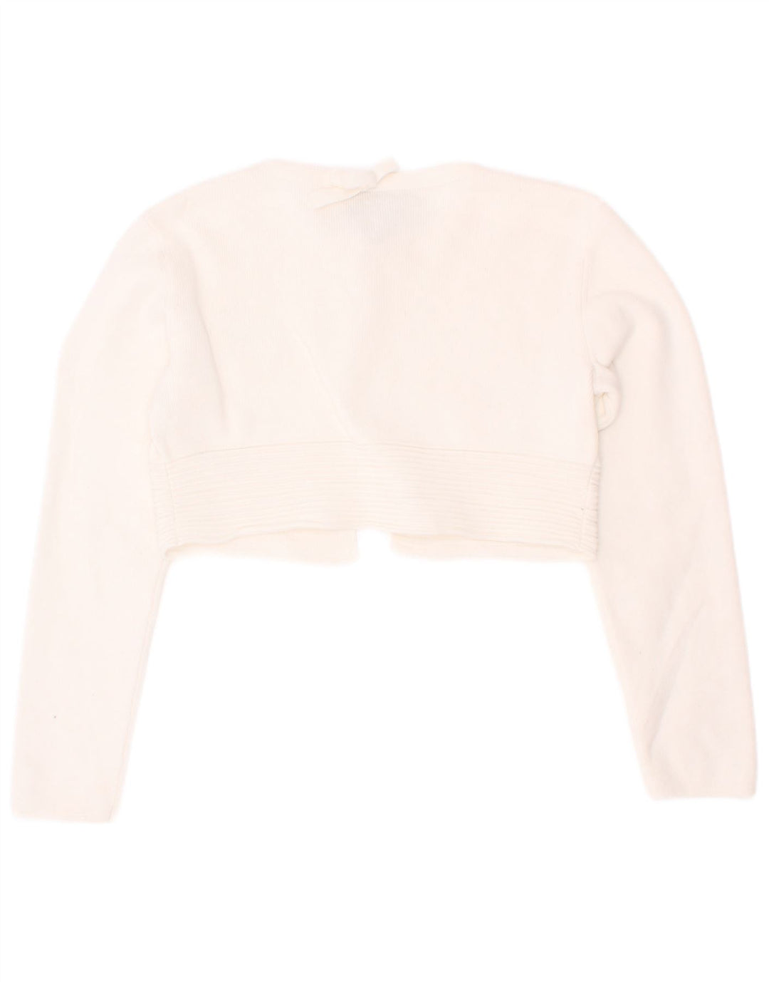 Armani Junior Girls Crop Cardigan Sweater 4-5 Years White