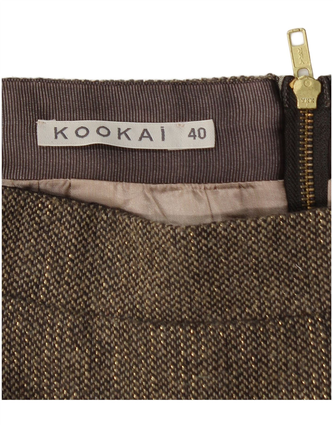 KOOKAI Womens Mini Skirt EU 40 Medium W30  Brown Polyester