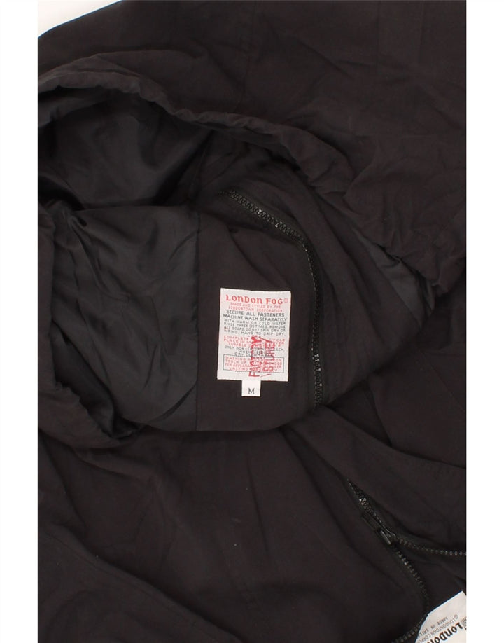 LONDON FOG Womens Overcoat UK 14 Medium Black Vintage London Fog and Second-Hand London Fog from Messina Hembry 