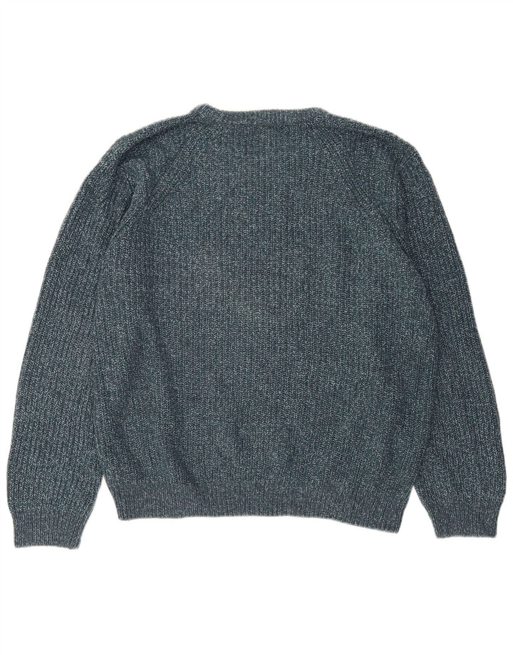 Marks & Spencer Mens Boat Neck Jumper Sweater XL Blue Acrylic