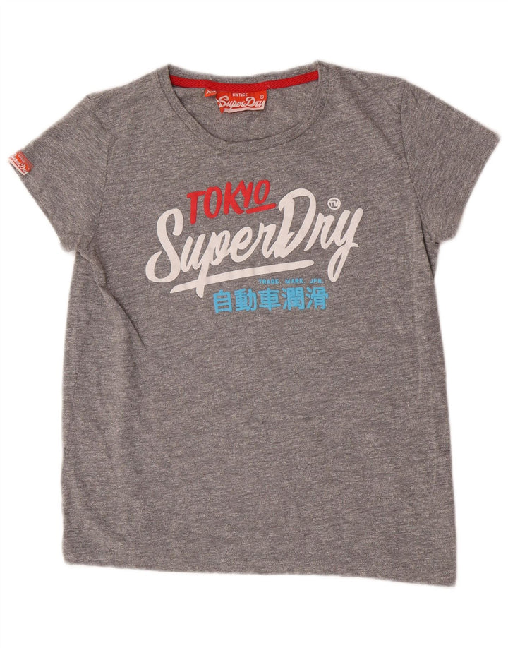 Superdry Mens Regular Graphic T-Shirt Top XS Grey Cotton