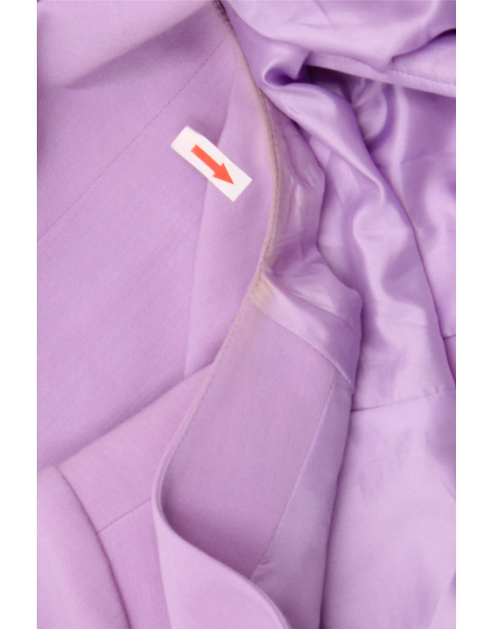 Jacques Vert Womens 1 Button Blazer Jacket UK 20 2XL Purple Polyester