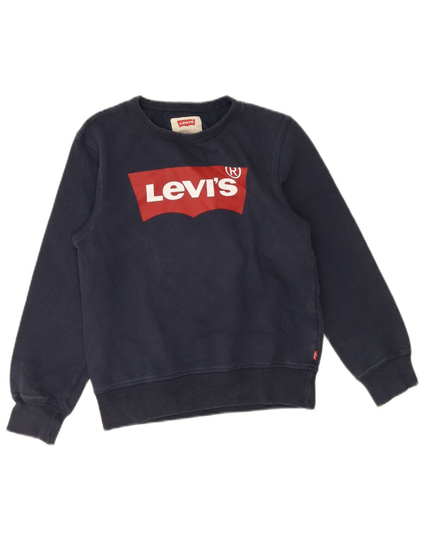 Levi's Girls Graphic Sweatshirt Jumper 11-12 Years Navy Blue