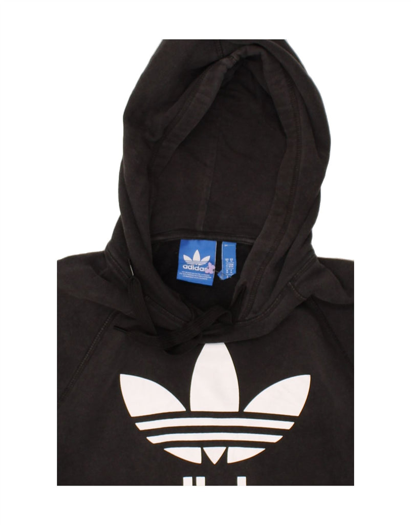 ADIDAS Mens Graphic Hoodie Jumper Medium Black Cotton | Vintage Adidas | Thrift | Second-Hand Adidas | Used Clothing | Messina Hembry 