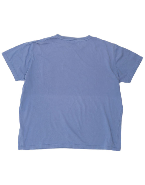 K-WAY Mens T-Shirt Top 2XL Blue Cotton