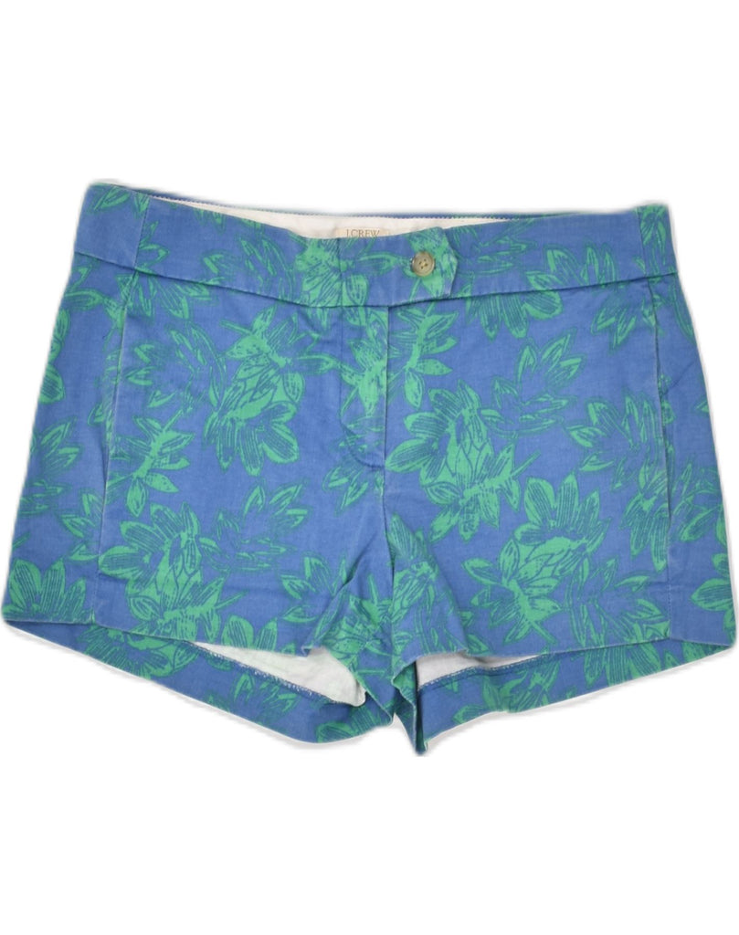 J. CREW Womens Hot Pants US 2 XS W30 Blue Floral Cotton | Vintage J. Crew | Thrift | Second-Hand J. Crew | Used Clothing | Messina Hembry 