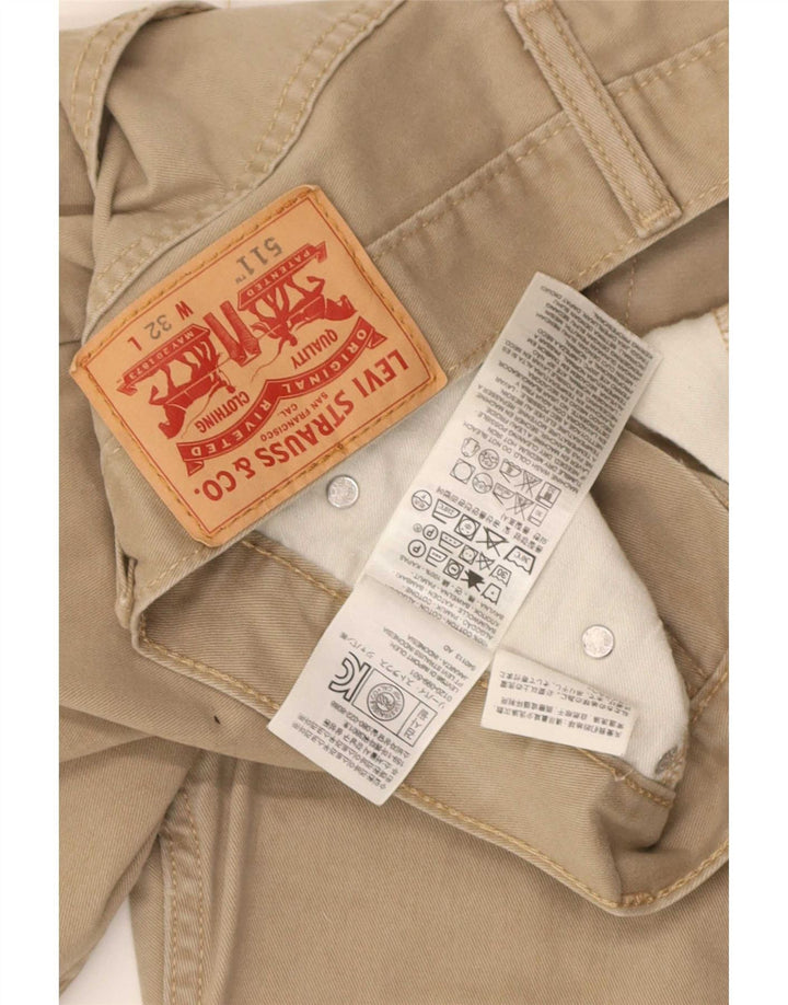 Levi's Mens 511 Casual Shorts W32 Medium Beige Cotton