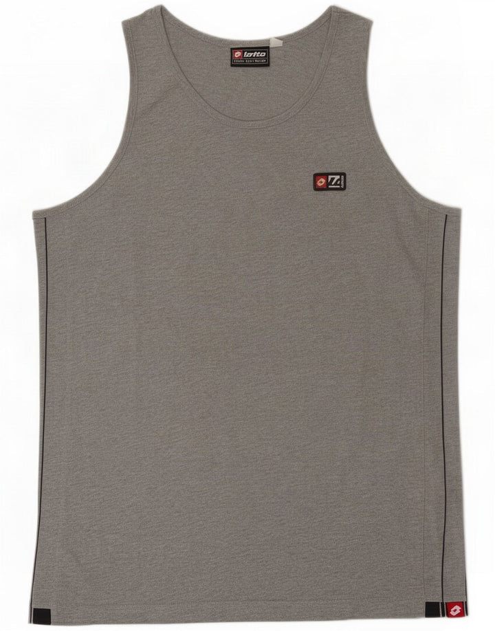 Lotto Mens Vest Top Large Grey Cotton