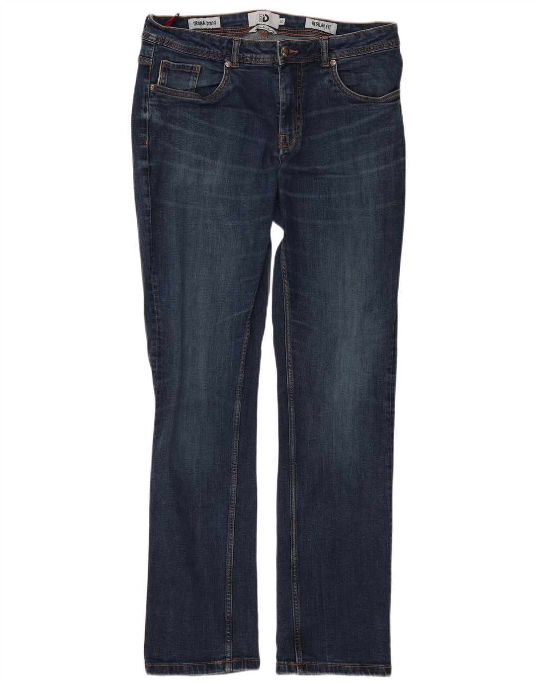 Dack's Mens Regular Straight Jeans IT 50 Large W34 L32 Blue Cotton