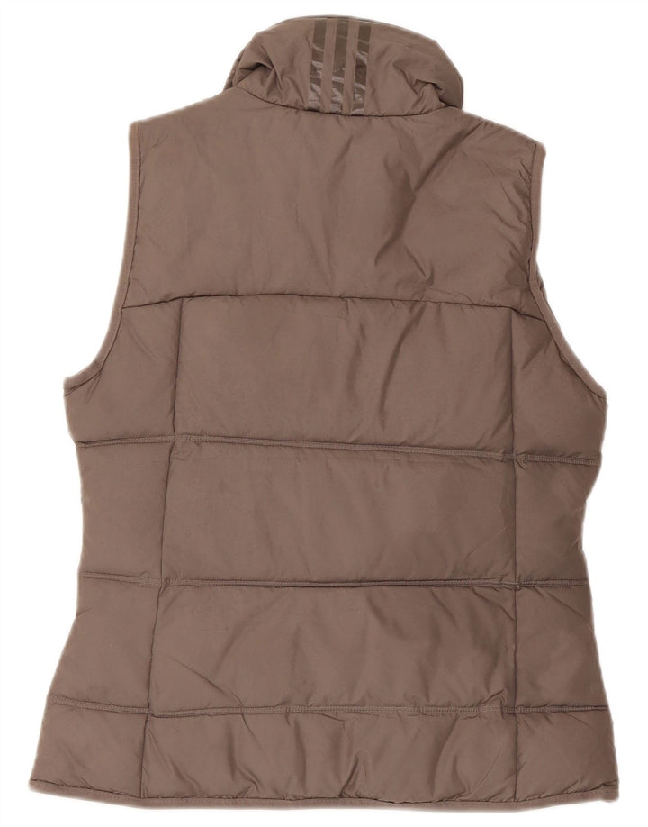 Adidas Womens Padded Gilet UK 14 Large Grey Polyester