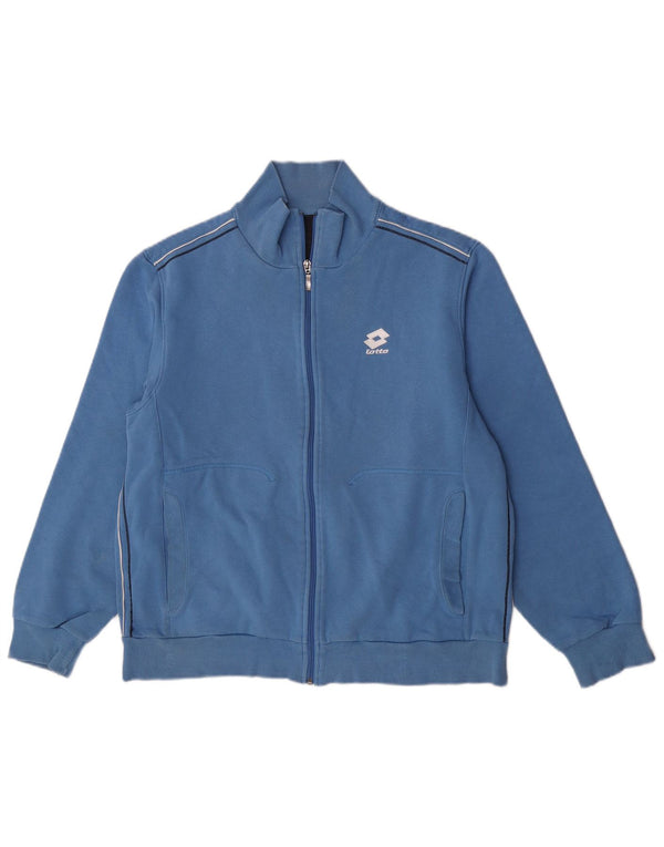 Lotto Mens Tracksuit Top Jacket UK 40/42 Large Blue Cotton