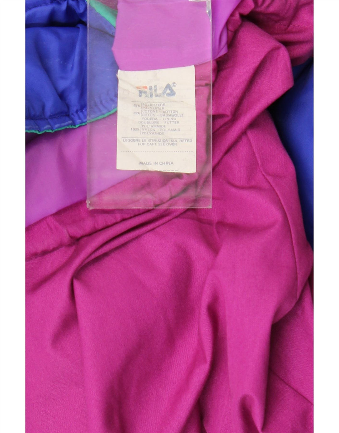 Fila Mens Hooded Windbreaker Jacket UK 42 XL Pink Polyester