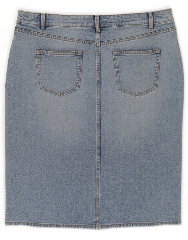 Zara Womens Denim Skirt Large W30 Blue