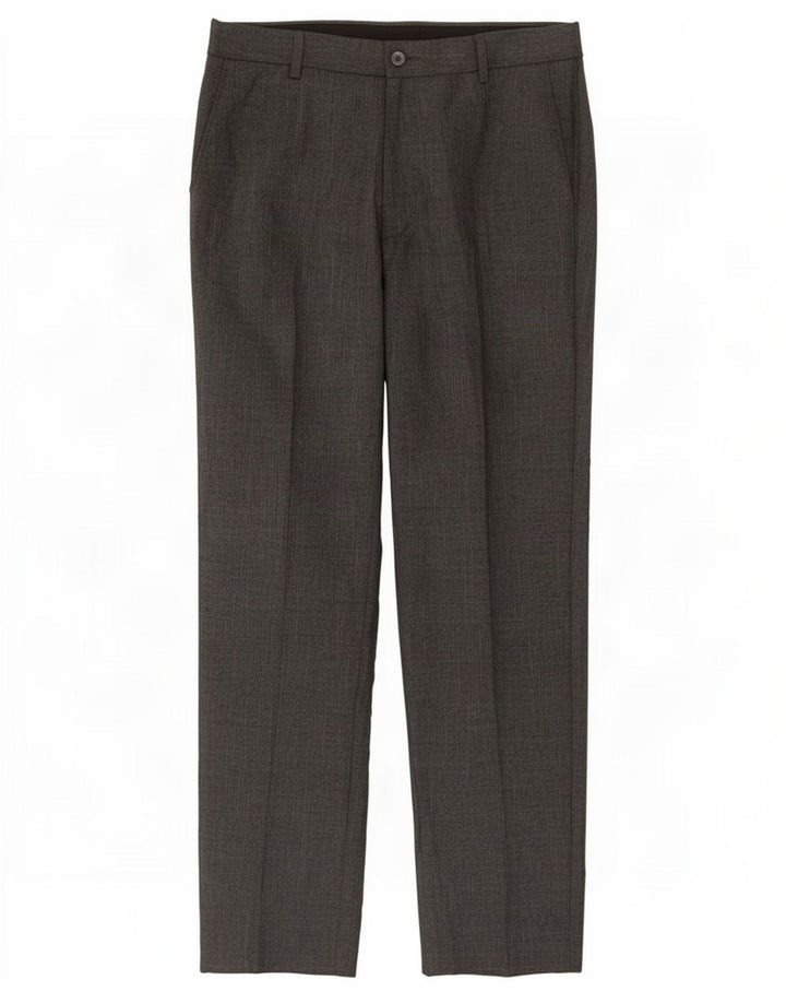 Marks & Spencer Mens Slim Suit Trousers W30 L29 Grey Polyester
