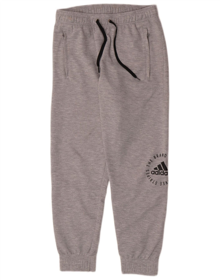 Adidas Mens Graphic Tracksuit Trousers Joggers Medium  Grey Polyester
