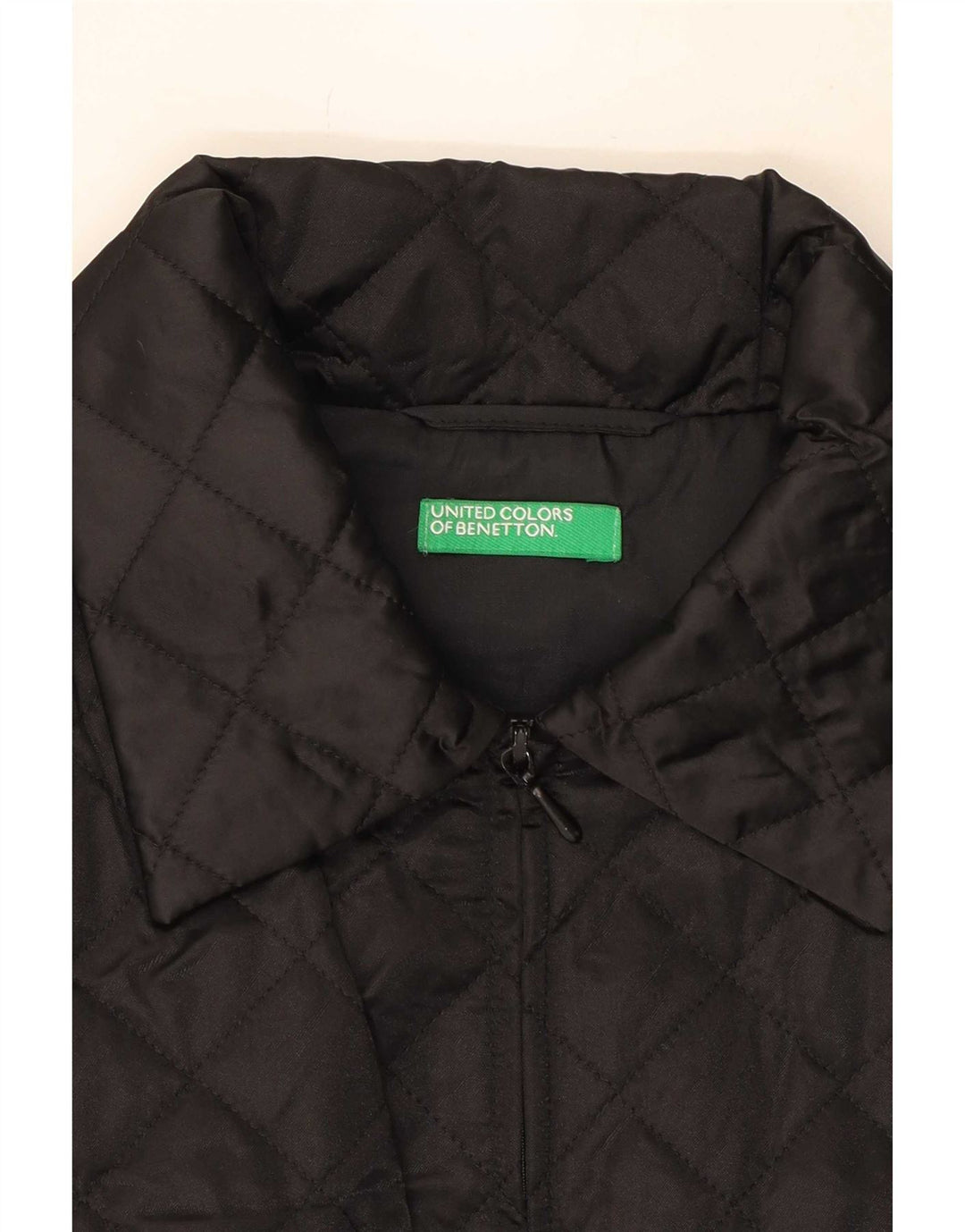 Benetton Womens Quilted Gilet UK 16 Large Black Polyamide