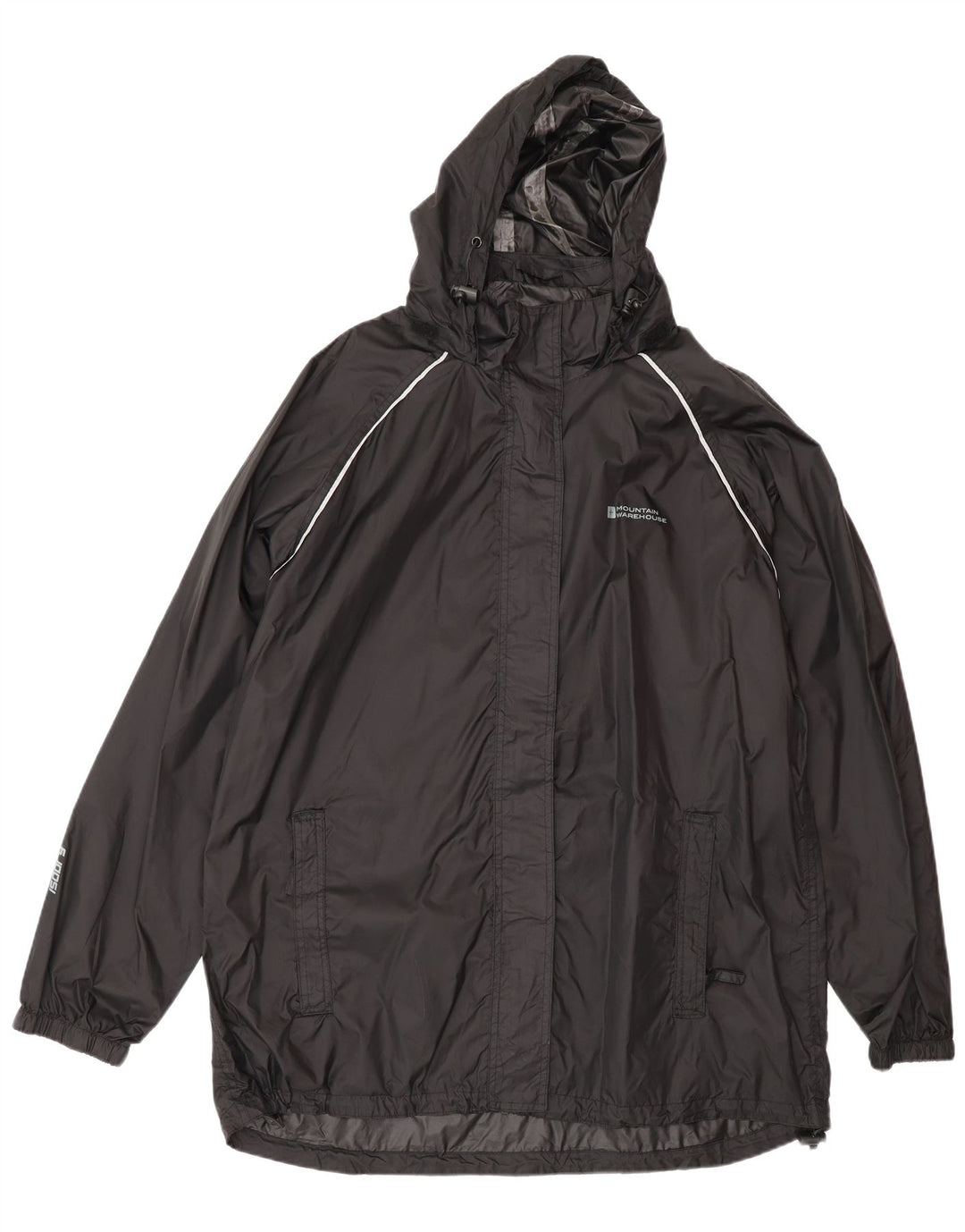 Mountain Warehouse Womens Hooded Oversized Raincoat UK 18 XL  Black Nylon