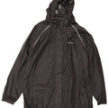 Mountain Warehouse Womens Hooded Oversized Raincoat UK 18 XL  Black Nylon