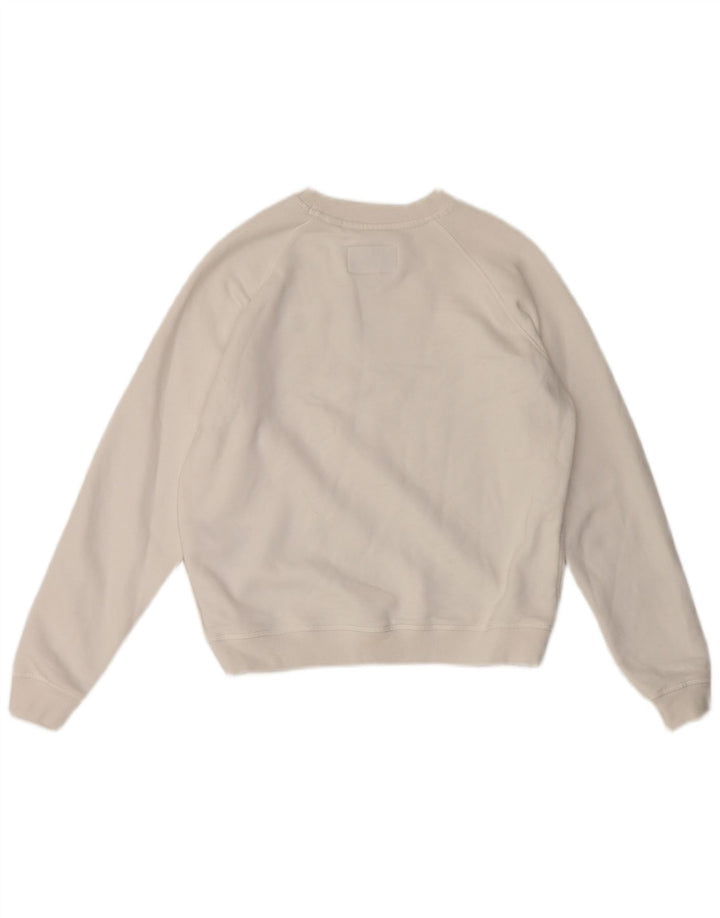 Jack Wills Womens Oversized Sweatshirt Jumper UK 8 Small White Cotton