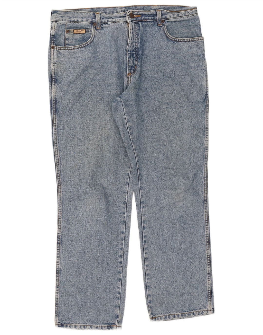 Wrangler Mens Texas Straight Jeans W36 L30 Blue Cotton