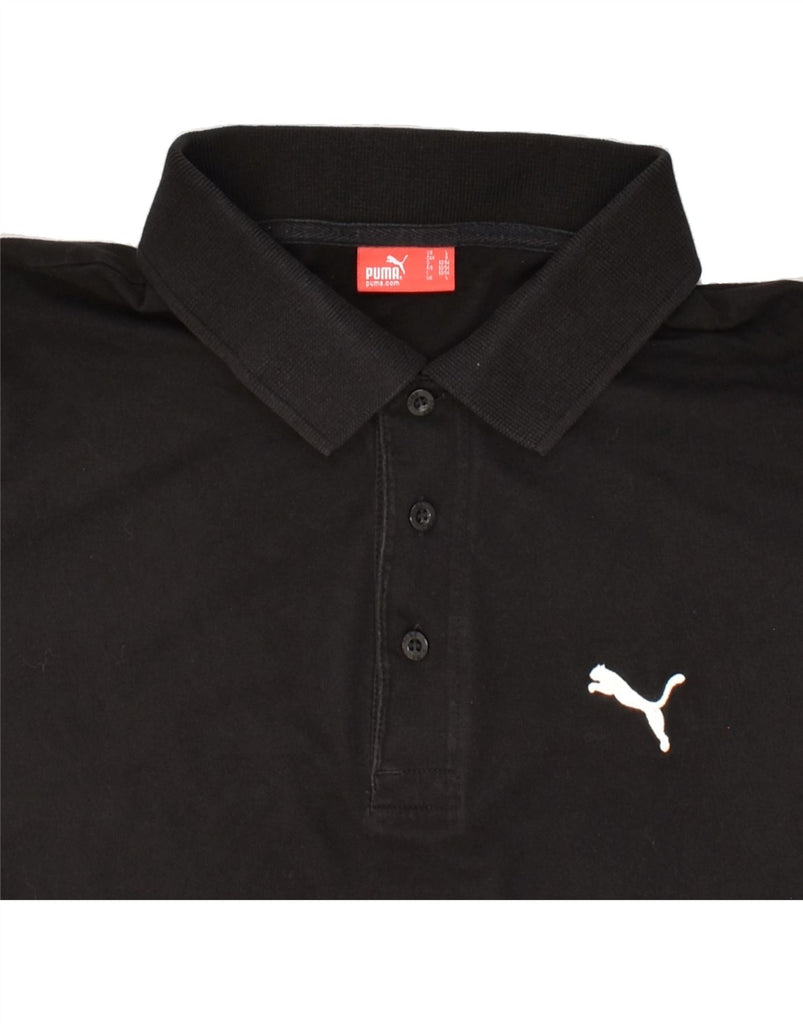 PUMA Mens Polo Shirt Large Black Cotton Vintage Puma and Second-Hand Puma from Messina Hembry 