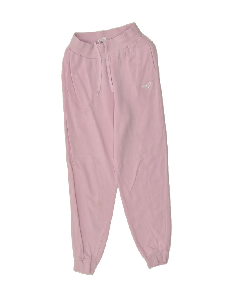 REEBOK Womens Tracksuit Trousers Joggers UK 8 Small Pink Cotton | Vintage Reebok | Thrift | Second-Hand Reebok | Used Clothing | Messina Hembry 