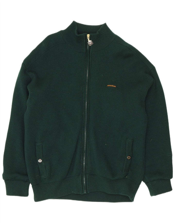 Paul & Shark Mens Cardigan Sweater XL Green Modern