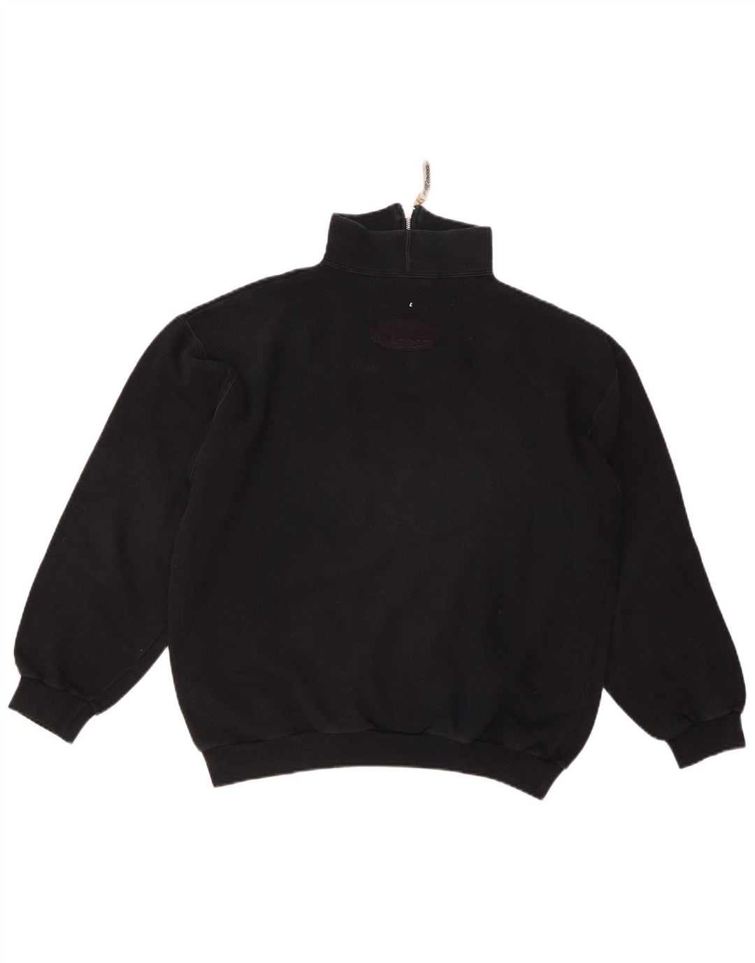 SEVEN 7 Mens Graphic Zip Neck Sweatshirt Jumper Large Navy Blue Cotton