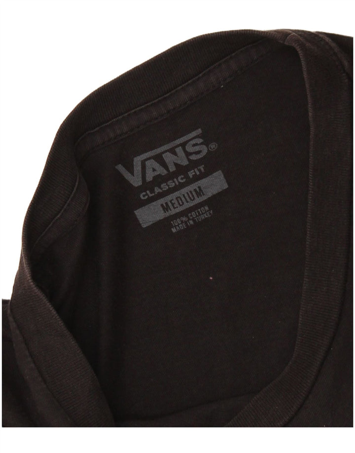 VANS Mens Classic Fit Graphic T-Shirt Top Medium Black