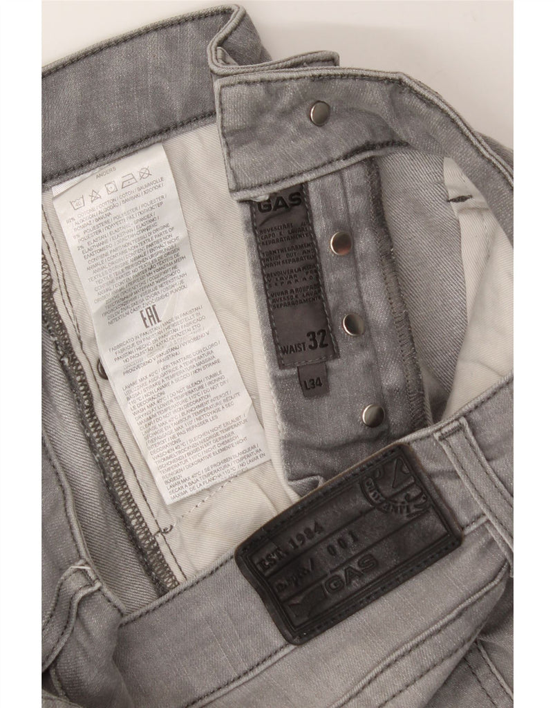 GAS Mens Skinny Jeans W32 L34 Grey Cotton Vintage Gas and Second-Hand Gas from Messina Hembry 