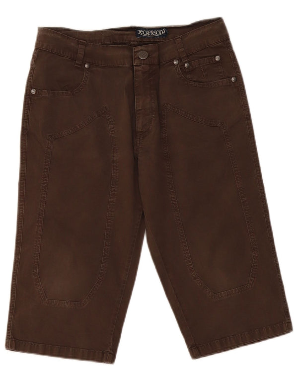 Jeckerson Womens Casual Shorts W30 Medium Brown Cotton