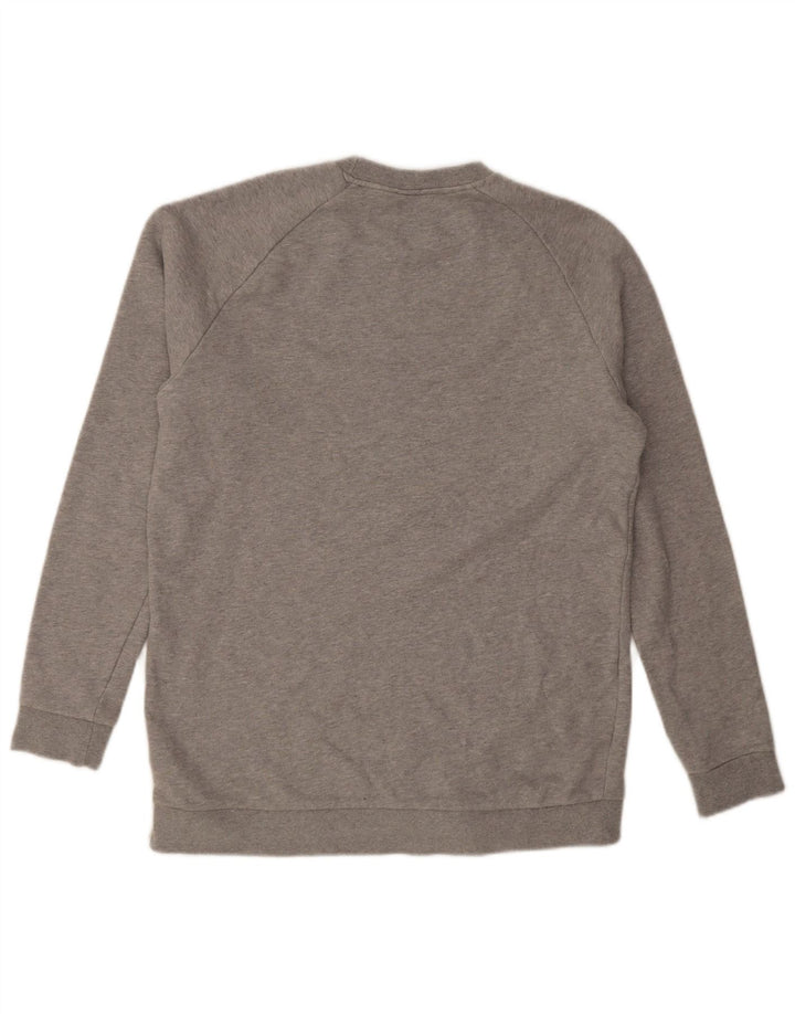 Adidas Mens Graphic Sweatshirt Jumper Medium Grey Cotton