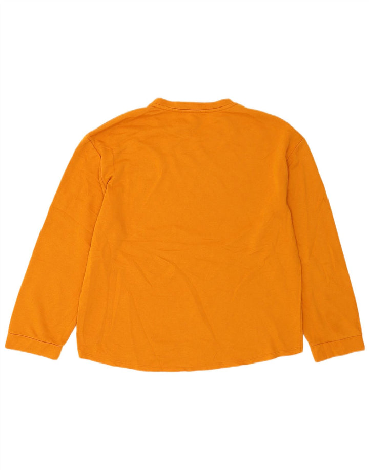 Zara Womens Trafaluc Sweatshirt Jumper UK 14 Medium Orange Cotton