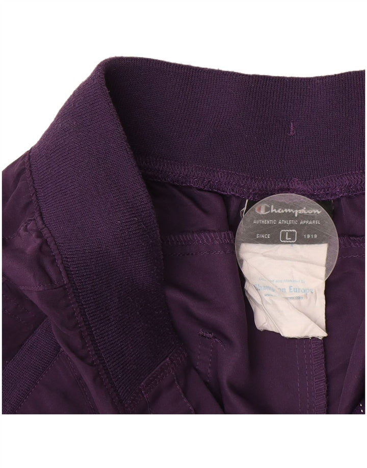 Champion Womens Tracksuit Trousers UK 16 Large  Purple Polyester
