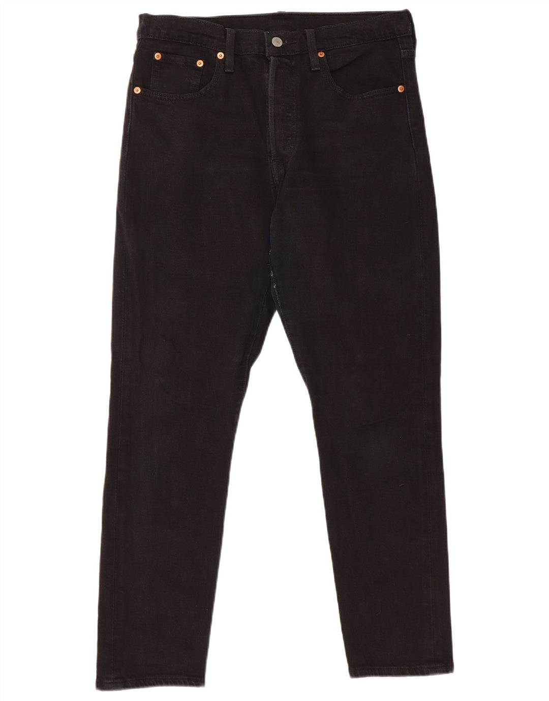 Levi's Mens 501 Straight Jeans W29 L28 Black Cotton
