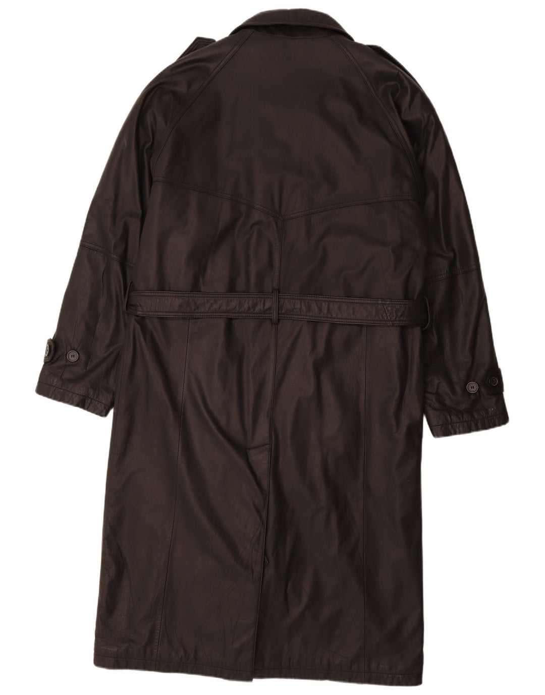 WESTBURY Mens Leather Trench Coat IT 52 XL Black Leather