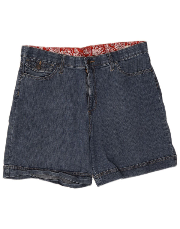 Lee Womens High Waist Denim Shorts US 16 2XL W34 Blue Cotton